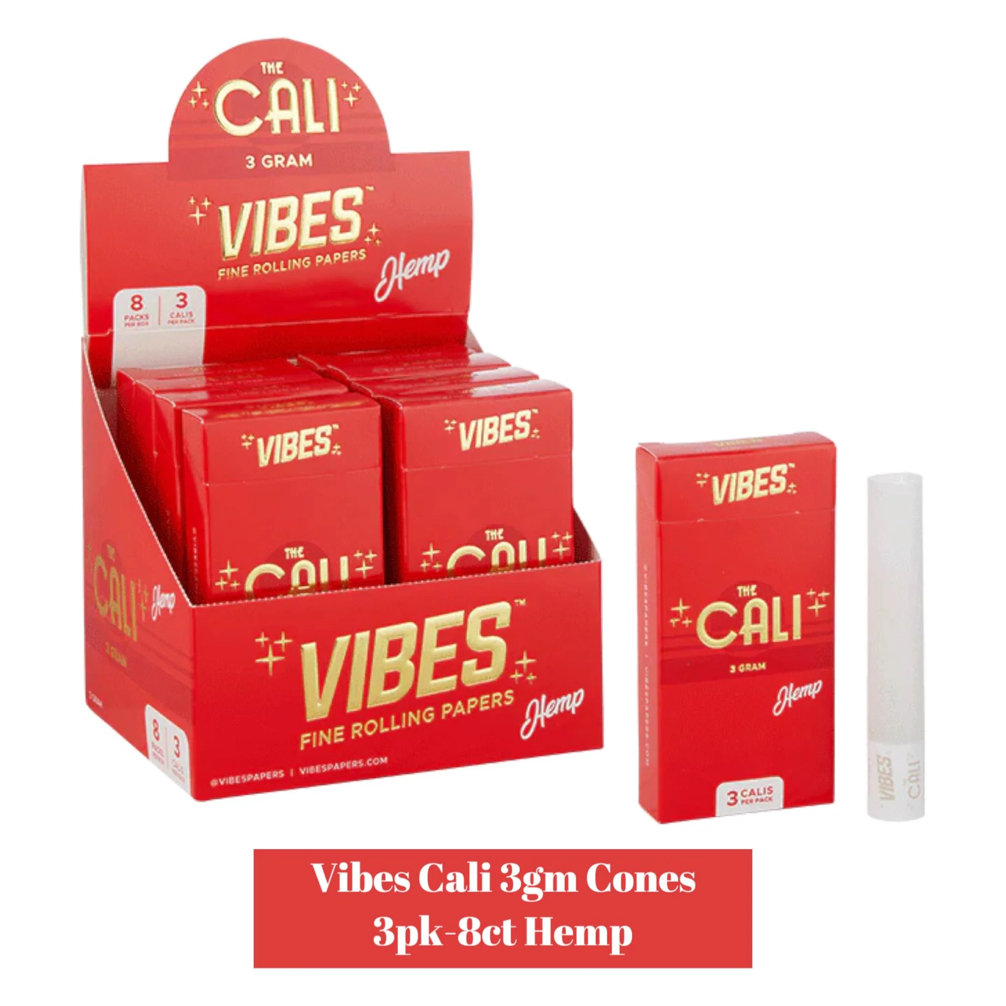 Vibes CALI Cone 3gm 3pk-8ct - Image 3