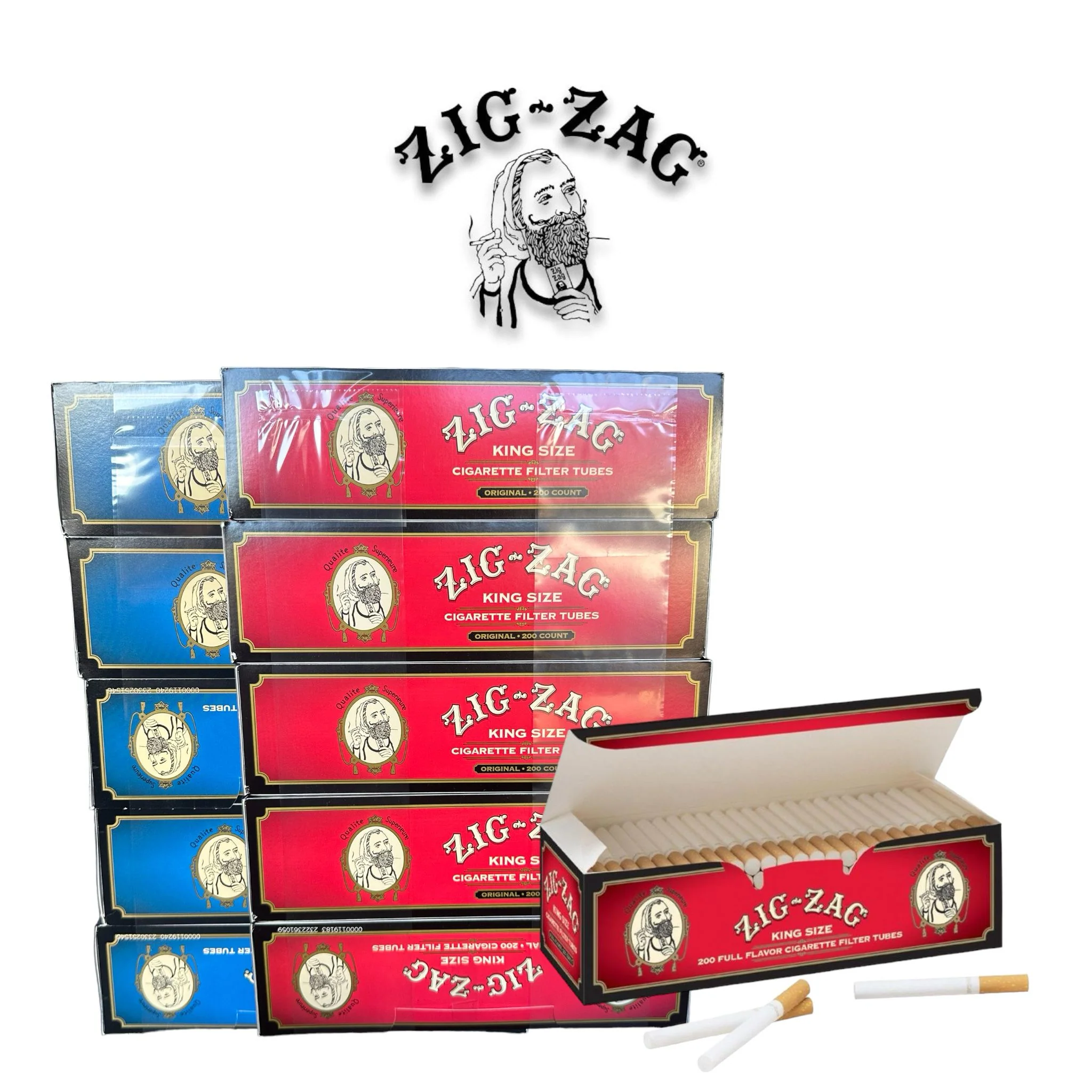 Zig Zag Empty Tube King 200pk-5ct