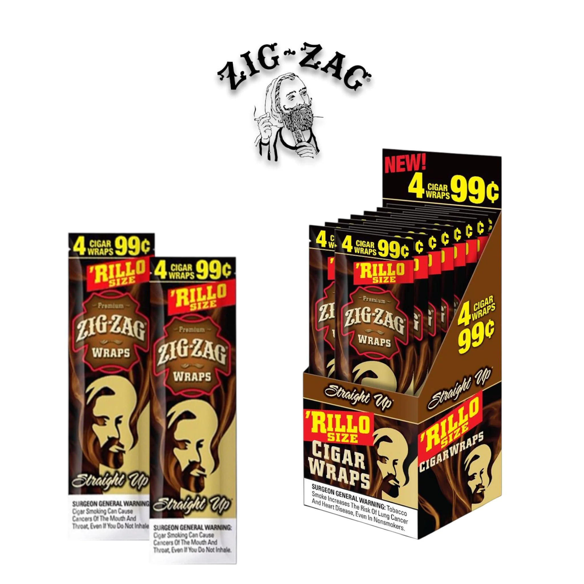 Zig Zag Rillo Size 4/0.99c-15ct