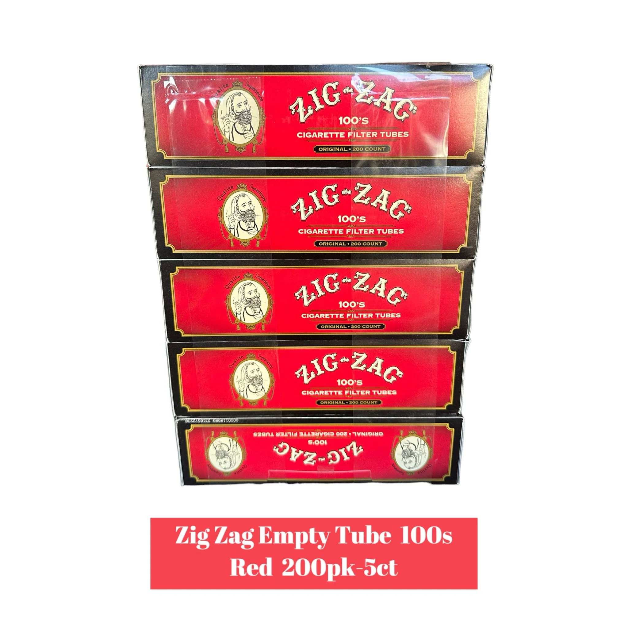 Zigzag Empty Tube 100's 200pk - 5ct - Image 3